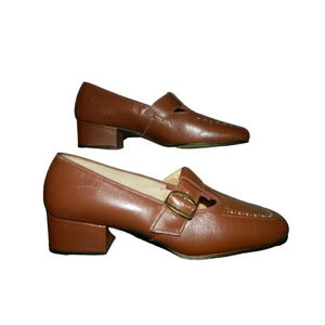 NIB ENNA JETTICKS RENA Brown Orthopedic Occupational Leather Heels Size 5 EE